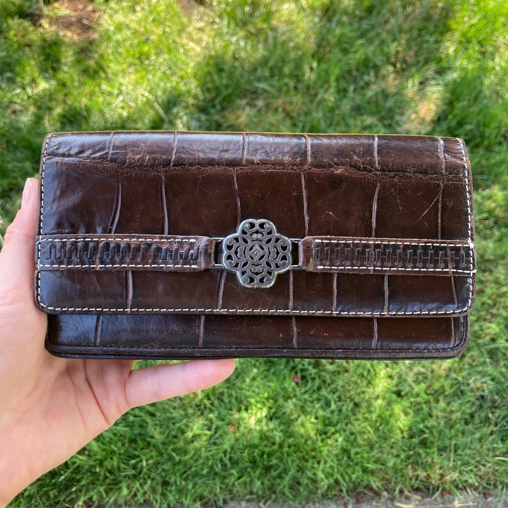 Brighton Crocodile Embossed leather Wallet
